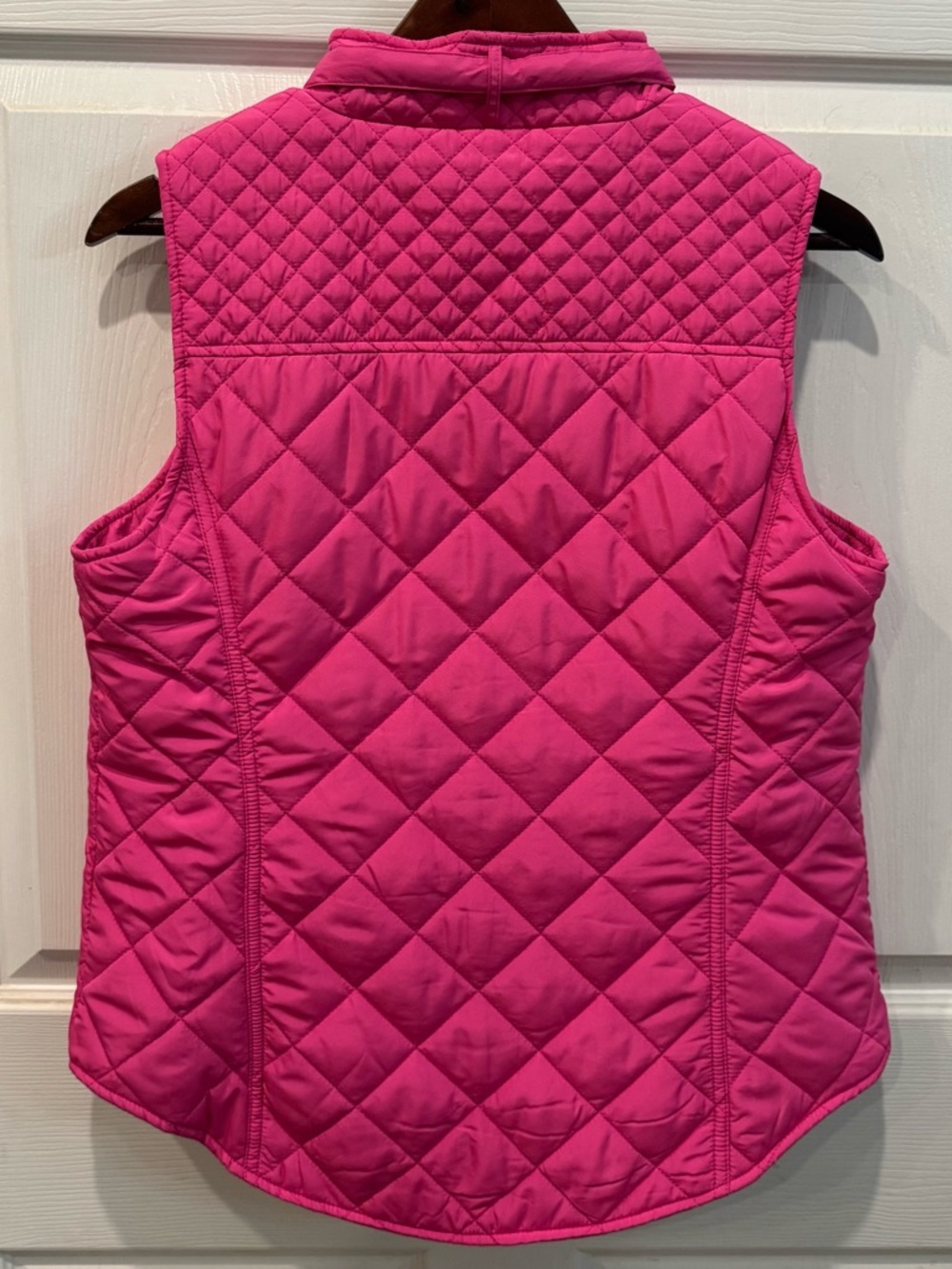 Crown and Ivy Icon Barn Chore Vest Women’s Size Large Puffer Pink Quilted - Picture 2 of 9